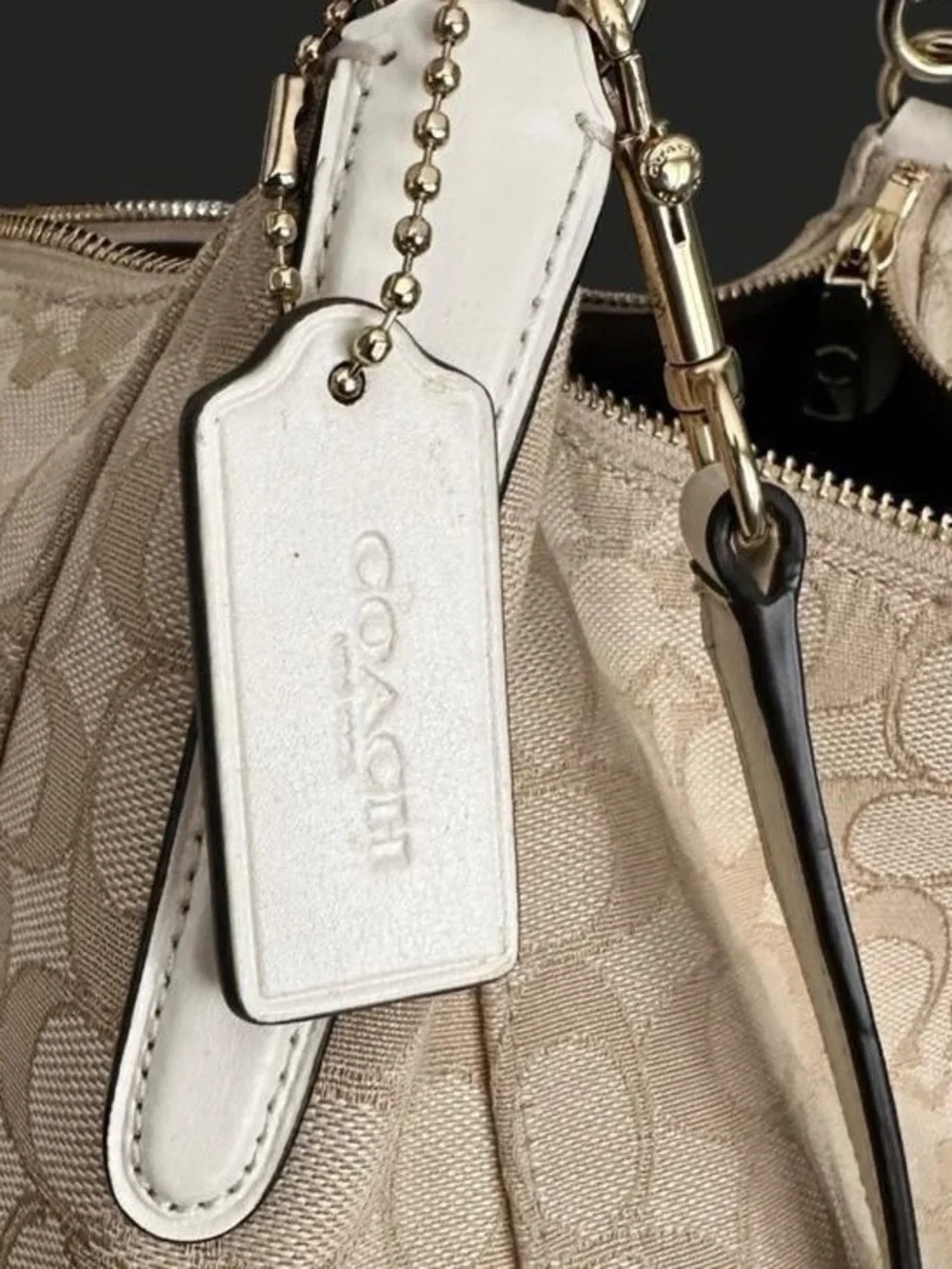 Coach Slouchy Hobo Signature Celeste Monogram Shoulder Convertible Crossbody Bag